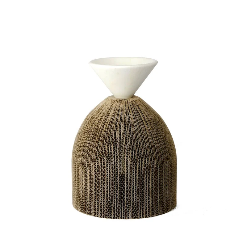 Cardboard & Marble Vase AVVOLTI Large