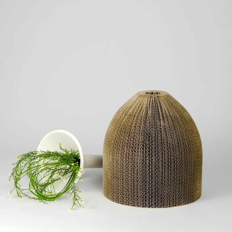 Cardboard & Marble Vase AVVOLTI Large