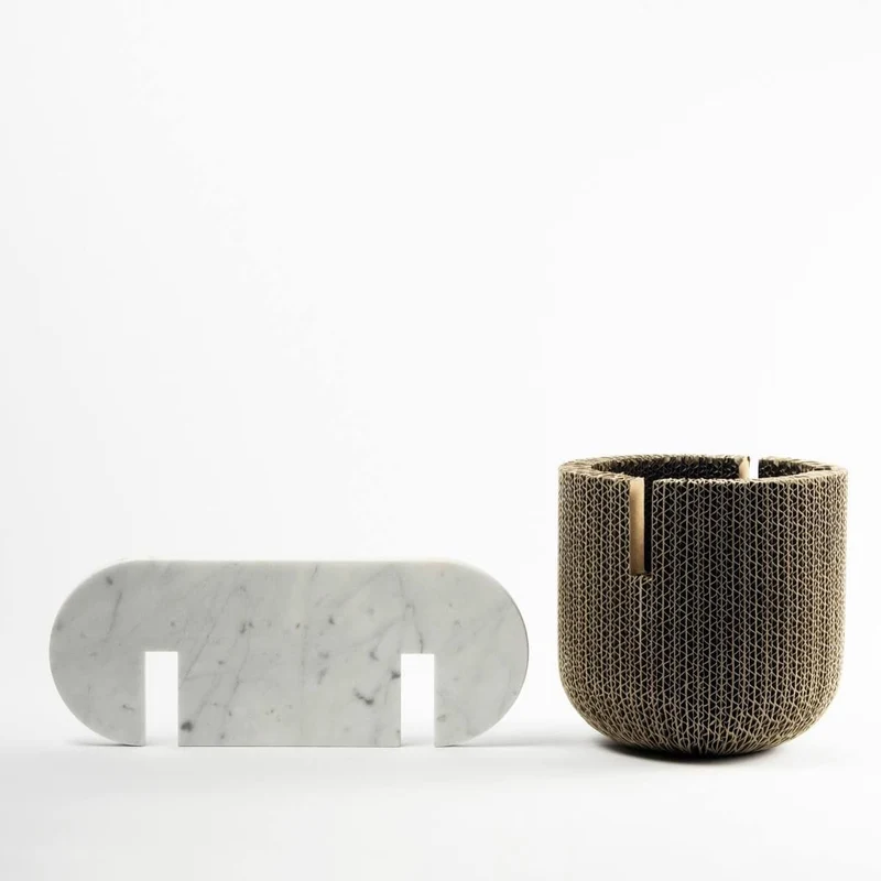 Cardboard & Marble Vase CONFINANTI Small