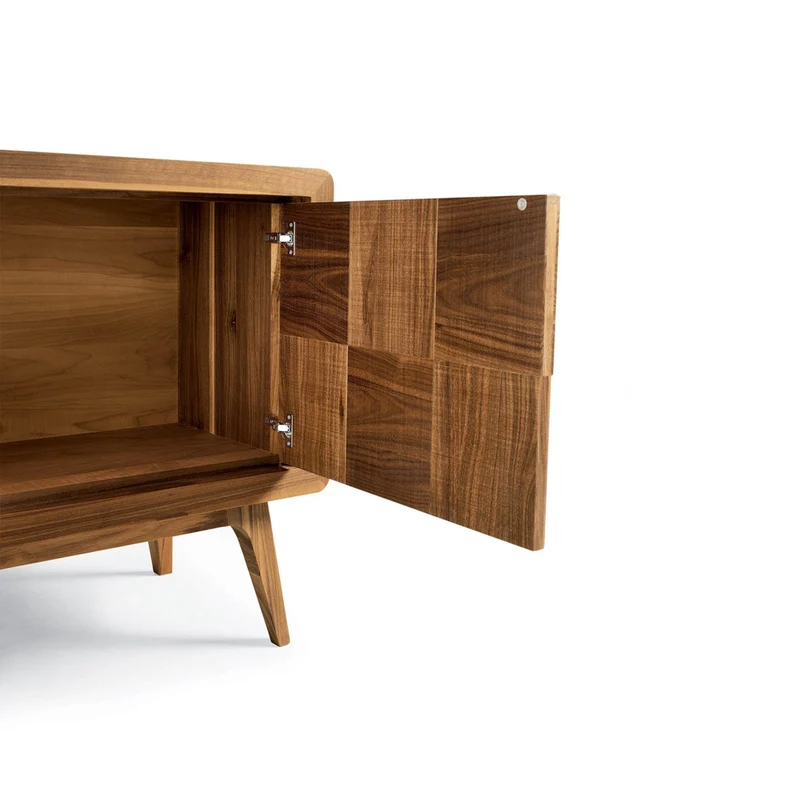 Walnut Wood Sideboard ARTES Concreta Doors by Dale Italia