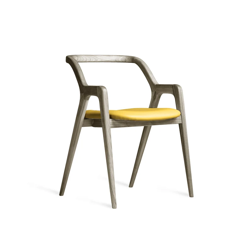 Grey Walnut Wood Chair IN BREVE by Dale Italia