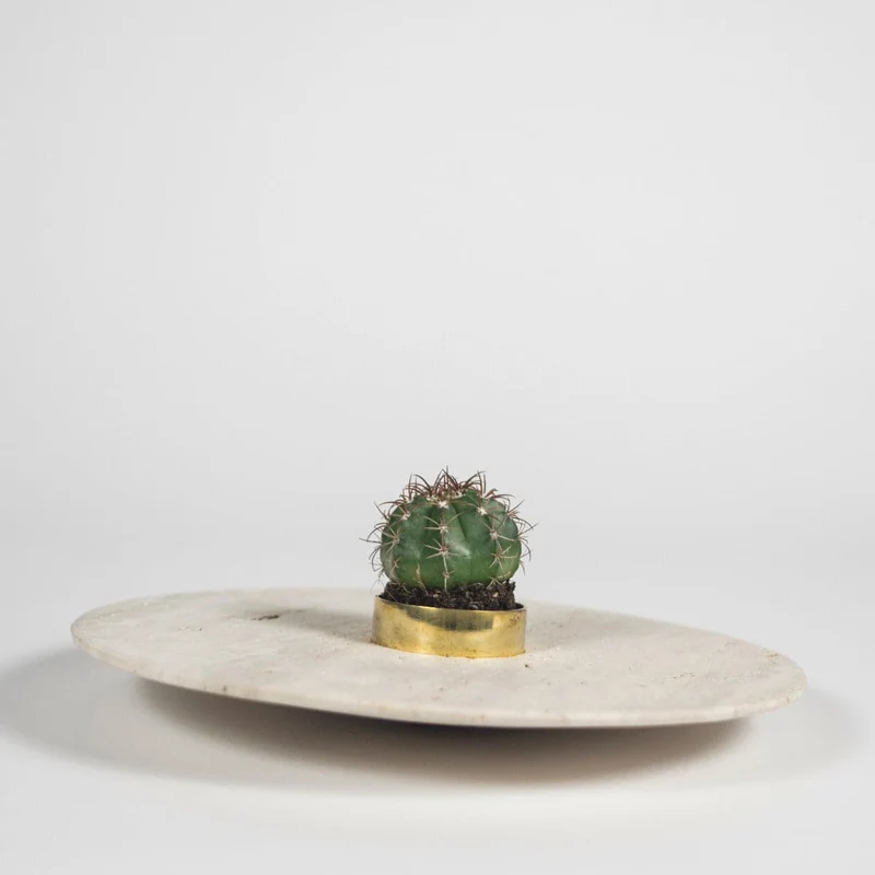 Marble & Brass Vase ORBITA Large
