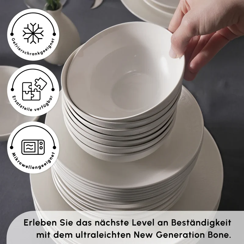 Karaca Forever Bone Arte 53-Teiliges 12-Personen Geschirrset