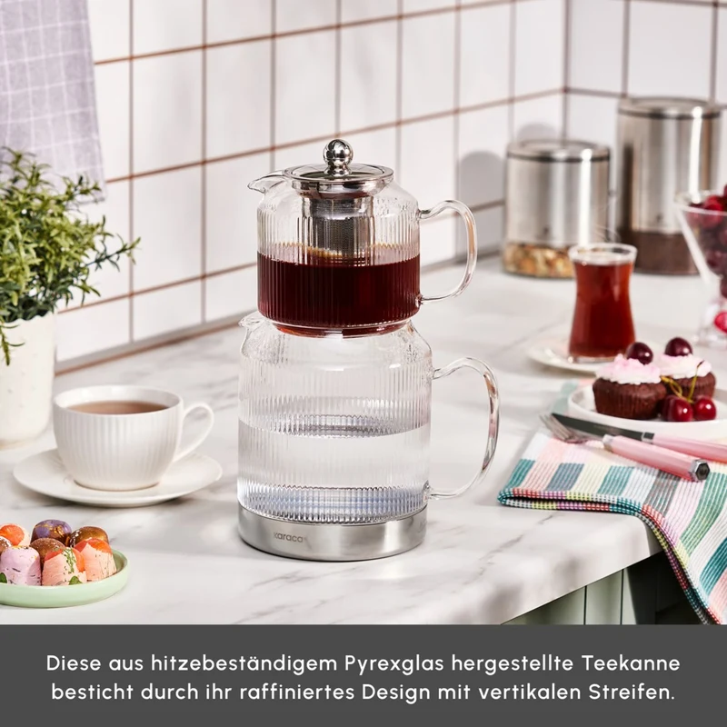 Karaca Kelly XL Glas-Teekanne