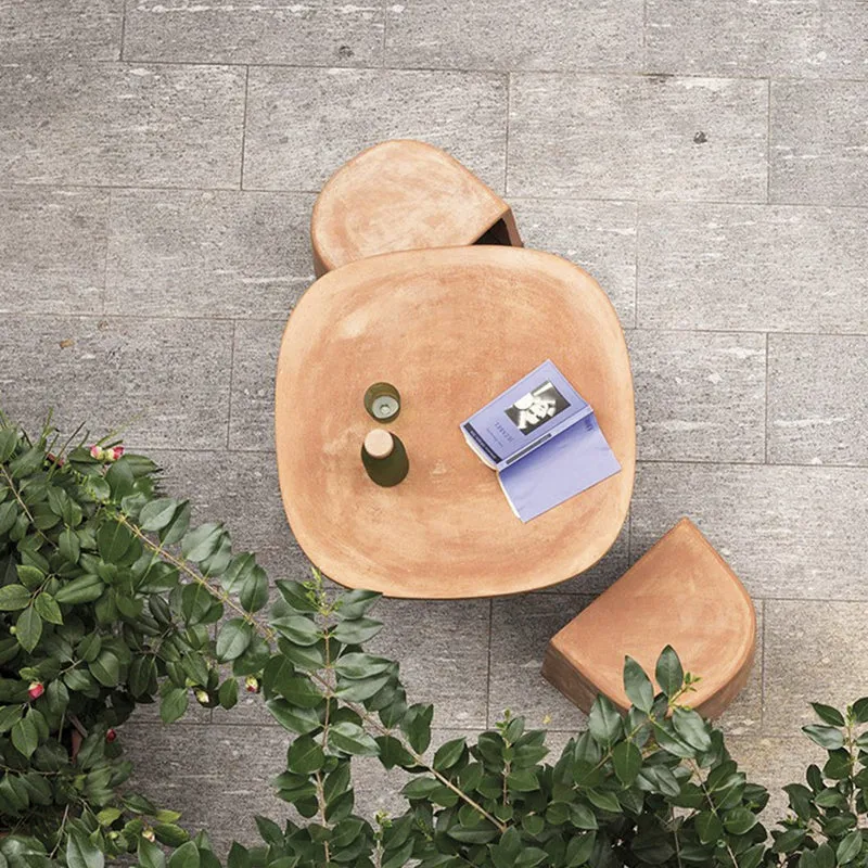 Stool Terracotta CAVE Natural by Mario Scairato for InternoItaliano
