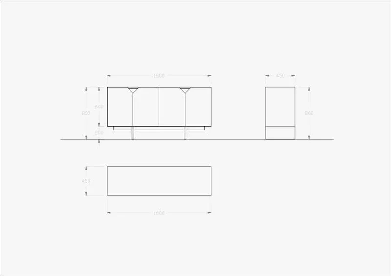 Tulipwood Sideboard SUSHI by Francesco Grillo