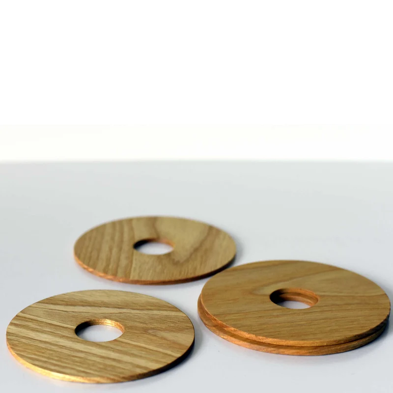 Ash Wood Coasters IS - Set of Four