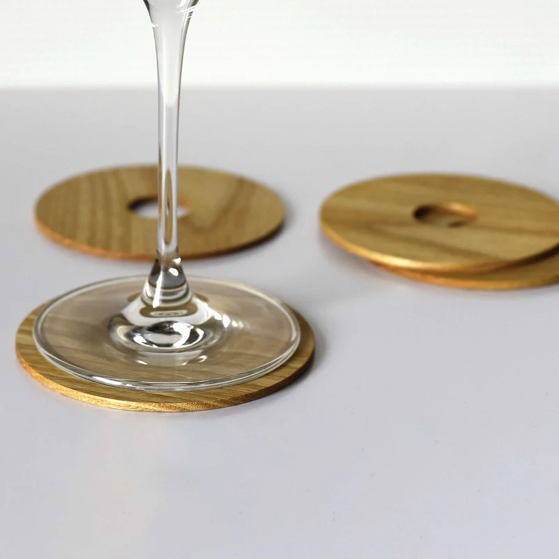 Ash Wood Coasters IS - Set of Four