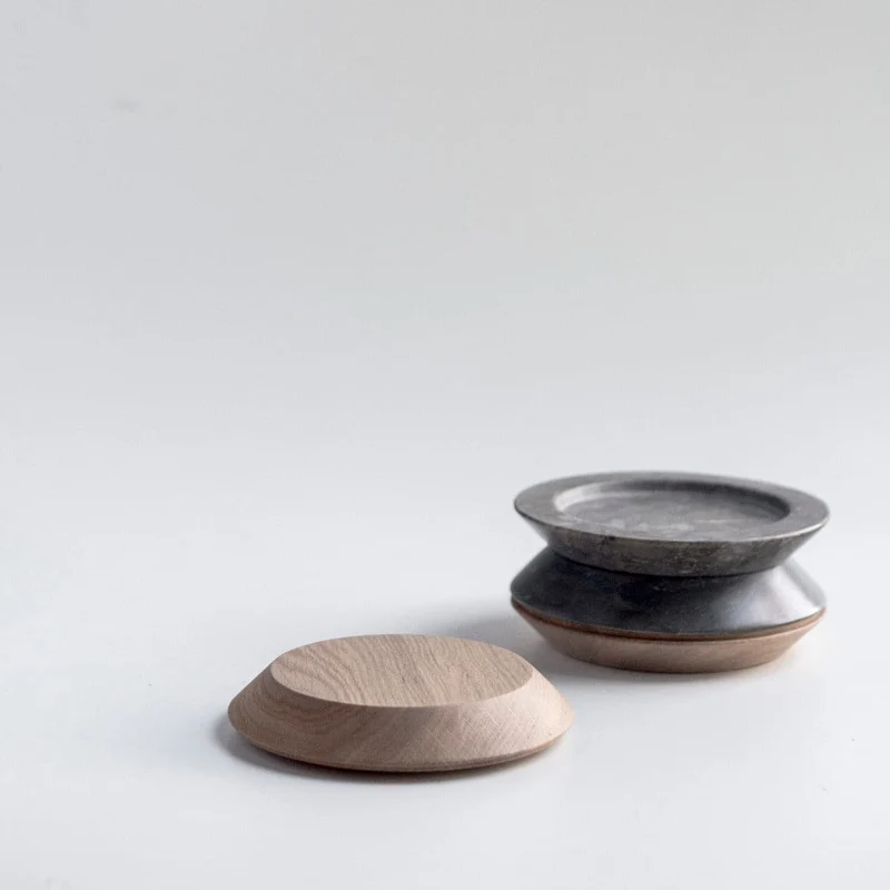Marble & Wood Centrepiece MONDI PARALLELI Small