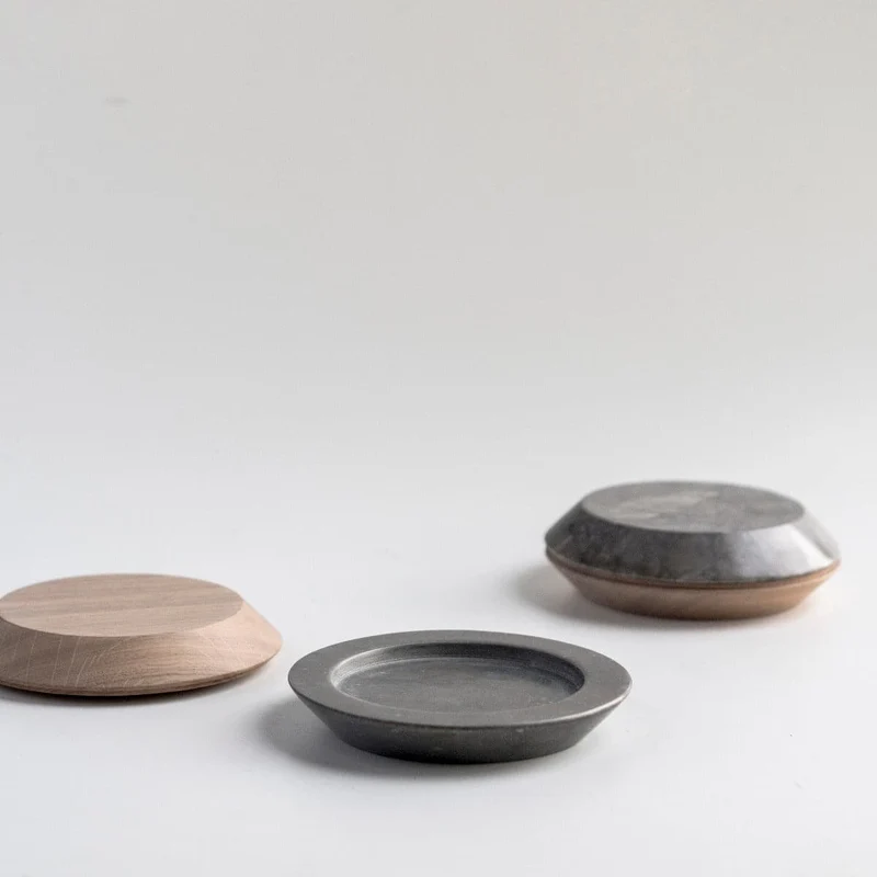 Marble & Wood Centrepiece MONDI PARALLELI Small