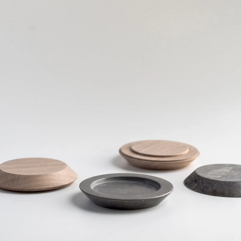 Marble & Wood Centrepiece MONDI PARALLELI Small