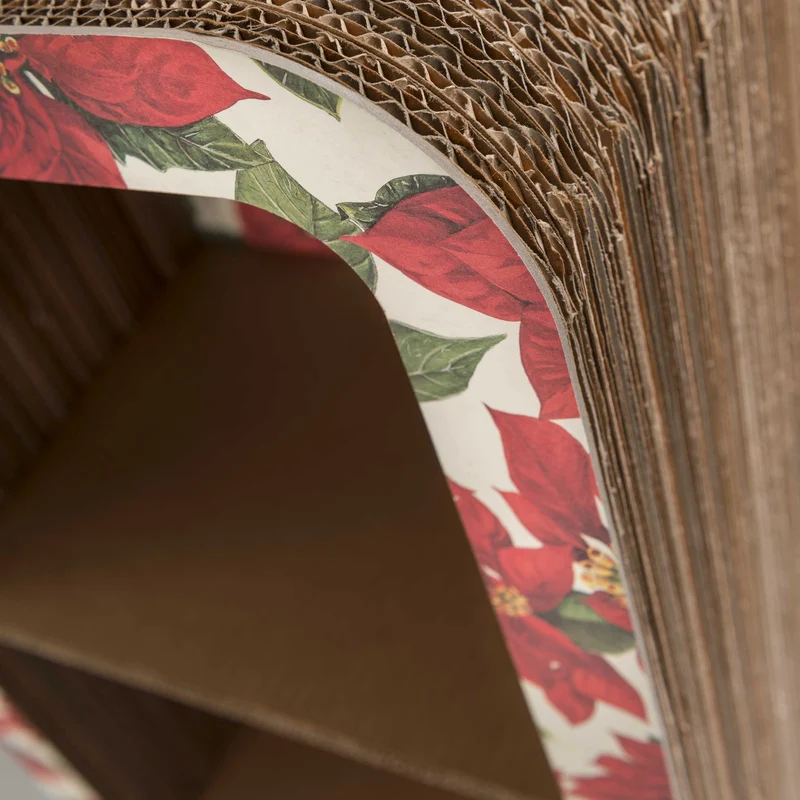 Modular Cardboard Bookcase MORETTO 135 Christmas Closed Back