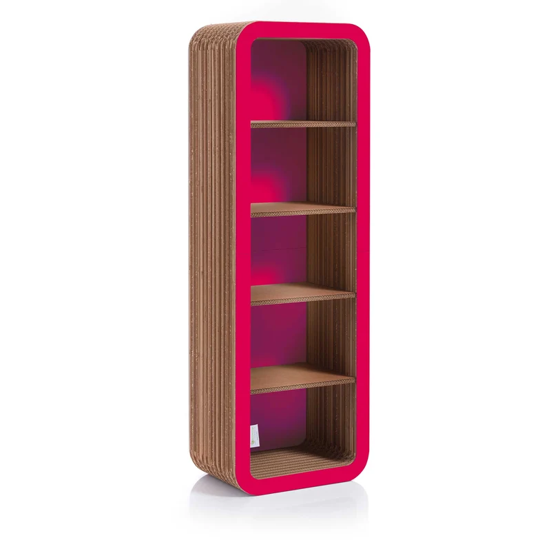 Modular Cardboard Bookcase MORETTO 135 Closed Back by Giorgio Caporaso for Lessmore