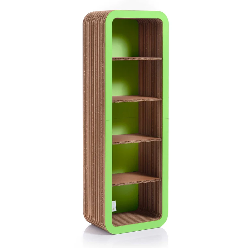 Modular Cardboard Bookcase MORETTO 135 Closed Back by Giorgio Caporaso for Lessmore