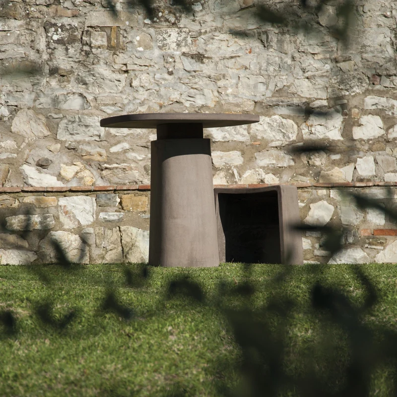 Terracotta Table GIOI - Tobacco- by Mario Scairato
