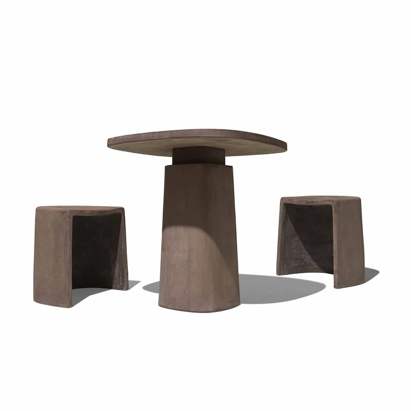 Terracotta Table GIOI - Tobacco- by Mario Scairato