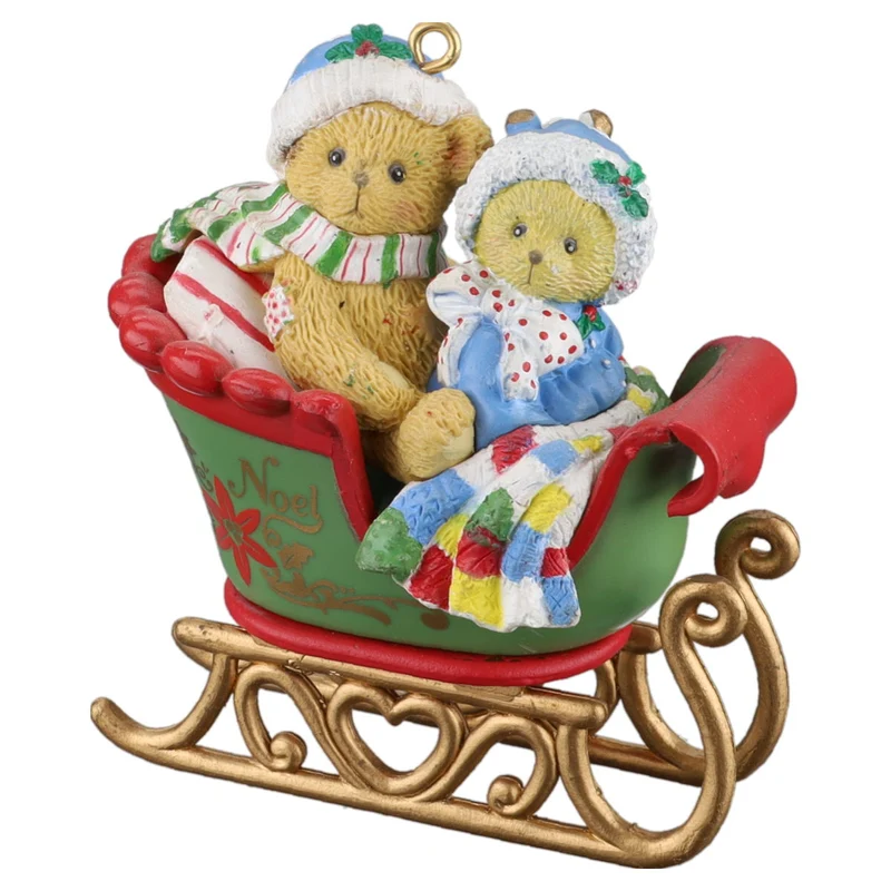 Teddy Teddies im Schlitten Baumanhänger 406635