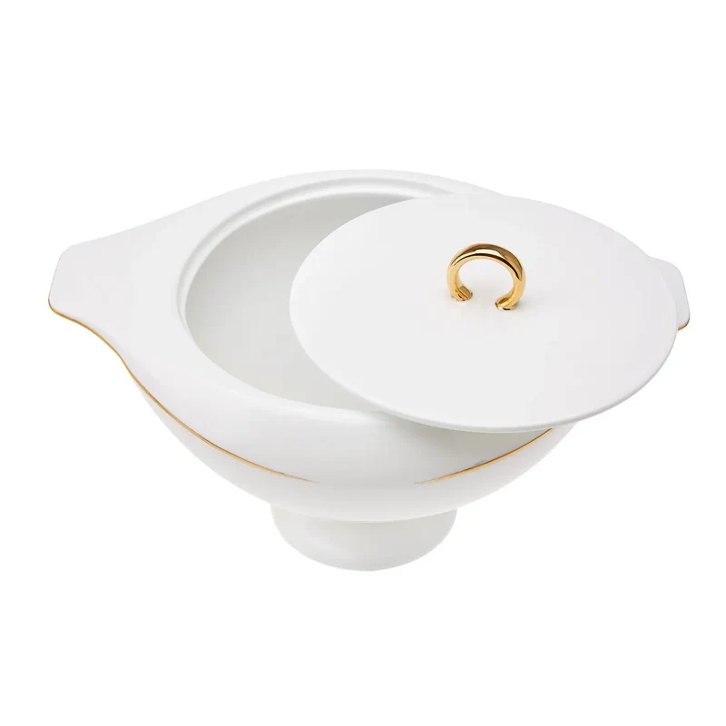 Karaca Fine Pearl Extra Wilderness 62-Teiliges 12-Personen Geschirrset Gold