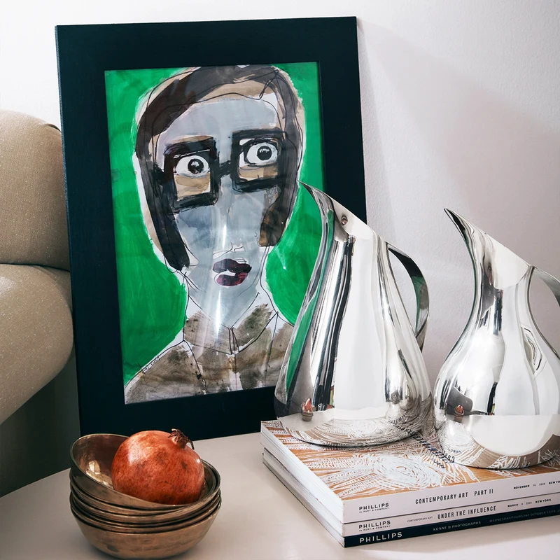 Silver-Plated Pitcher ARMONIA by Aldo Cibic for Paola C