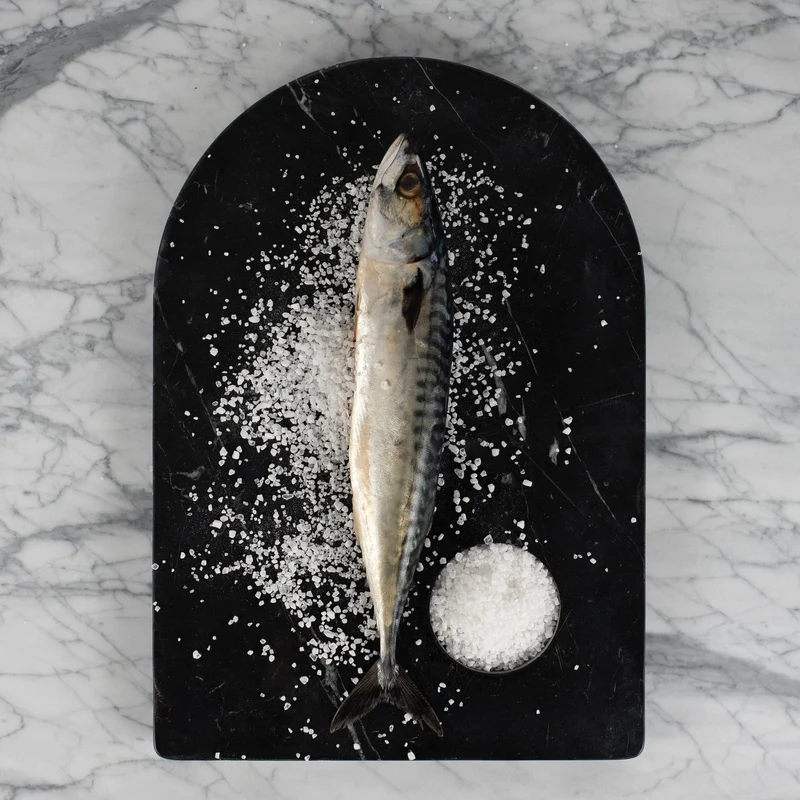Marble and Mahogany Wood Cutting Board TAGLIERE 2 by Bettisatti
