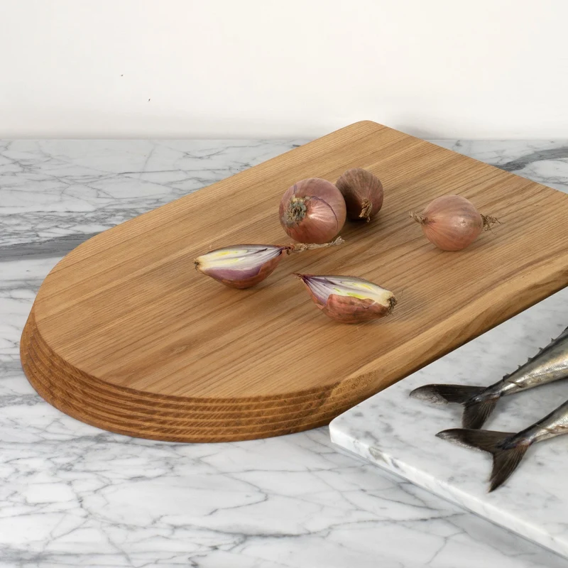 Marble and Ash Wood Cutting Board TAGLIERE 1 by Bettisatti
