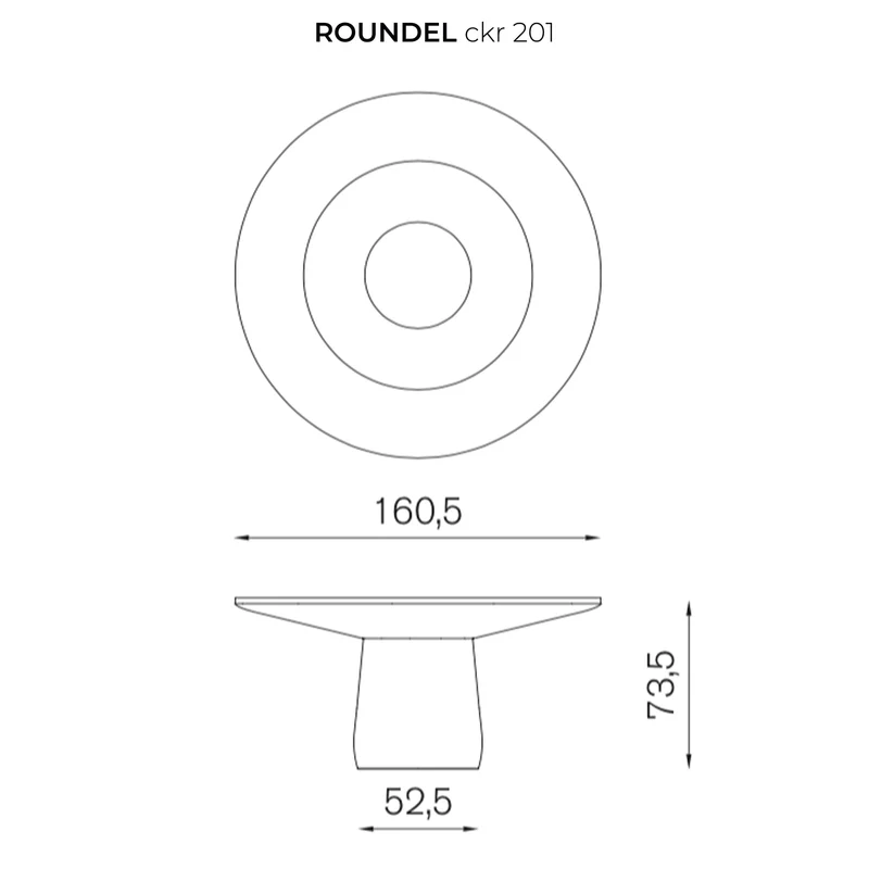 Glass Round Table ROUNDEL by Claesson Koivisto Rune for Baleri Italia