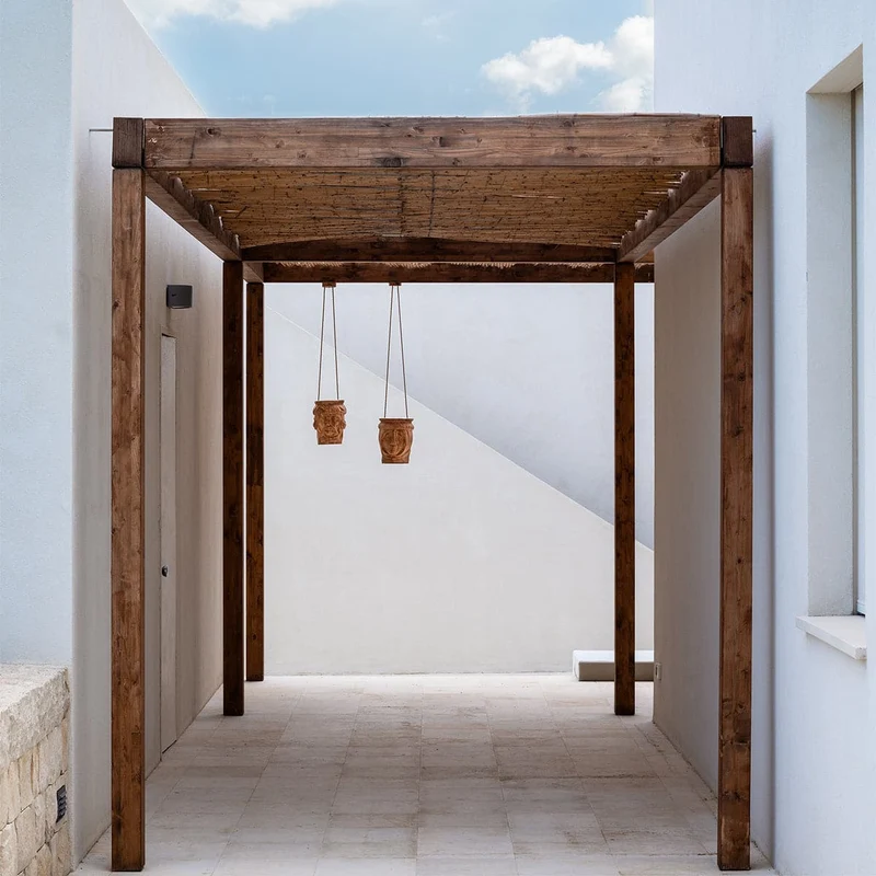LED Suspension Lamp LA BEDDA & LU TURCU Olive Wood Sculpture by Paolo Gagliardi for Zag Design