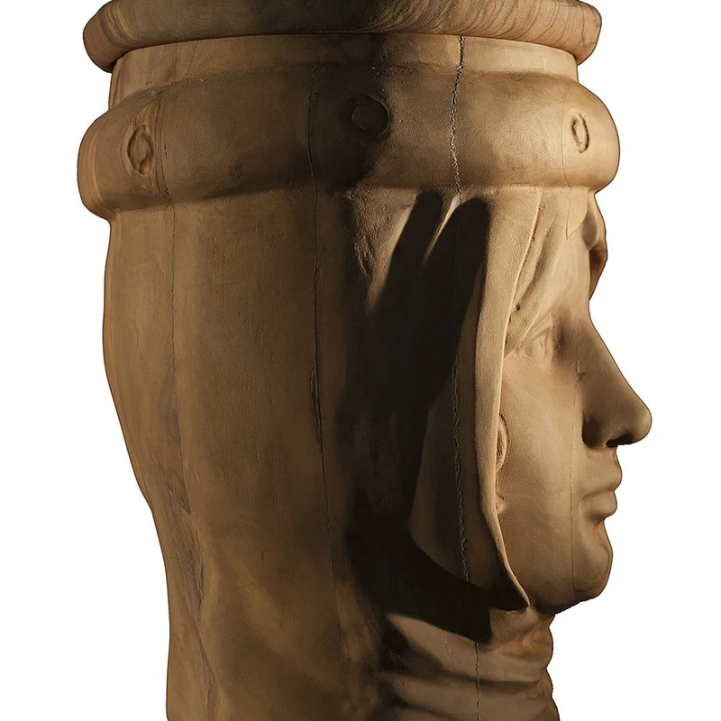LED Suspension Lamp LA BEDDA & LU TURCU Olive Wood Sculpture by Paolo Gagliardi for Zag Design