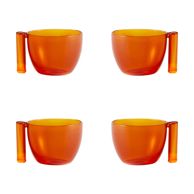 Blown Glass Cups THE WARM Orange Set of Four by Neri & Hu for Paola C