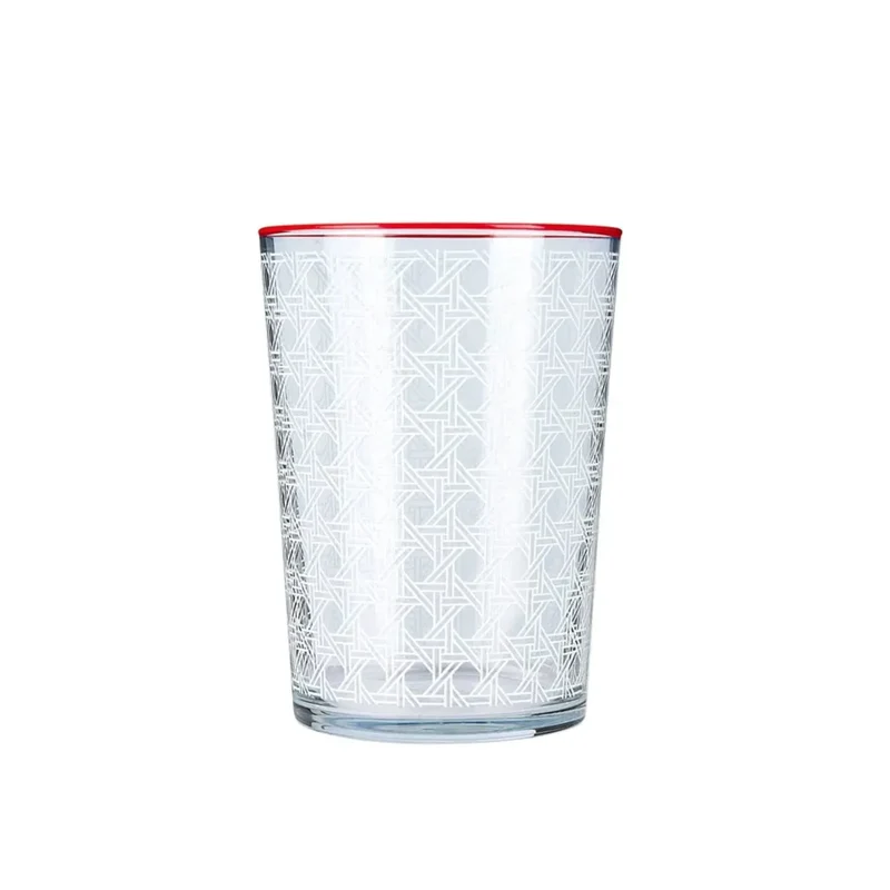 Karaca Blanco Wasserglas Rot