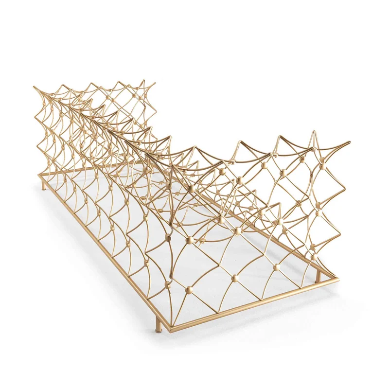 Two-Seater Wire Sofa Gold ORAURO by Emanuele Magini - Limited Edition
