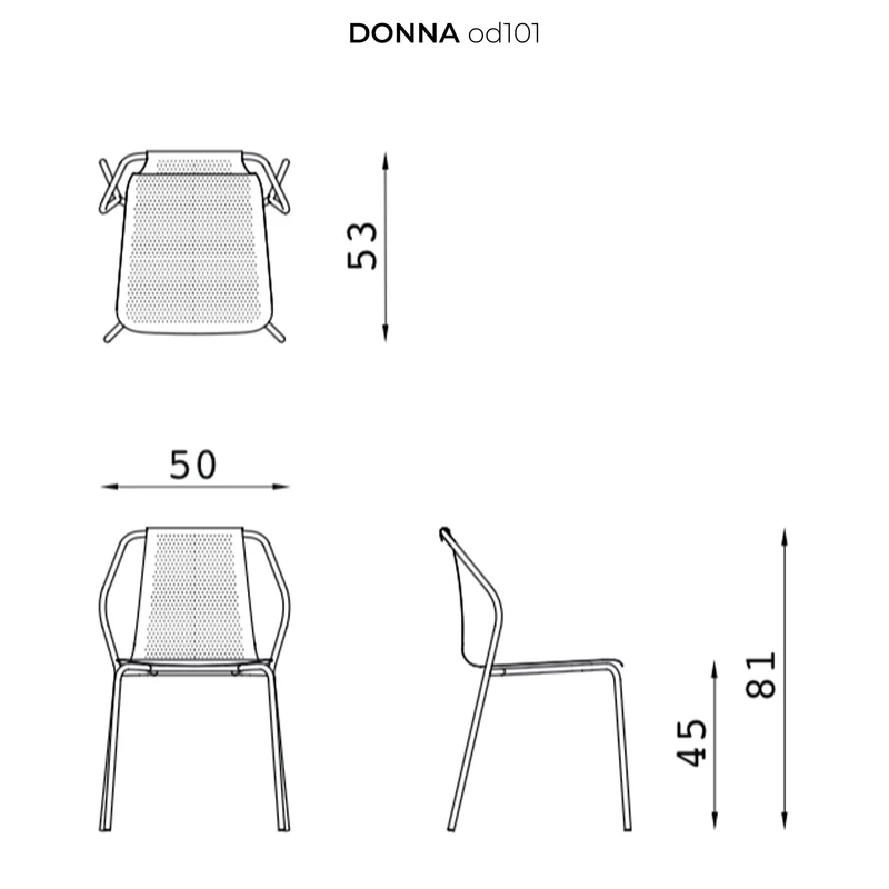 Outdoor Chair DONNA by Studio Irvine for Baleri Italia