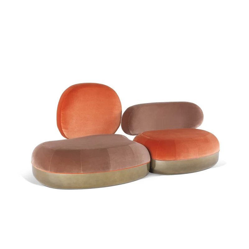 Two-Seater Velvet Sofa BELMER by Matteo Cibic