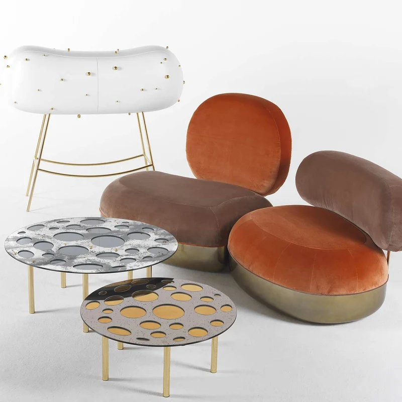 Two-Seater Velvet Sofa BELMER by Matteo Cibic