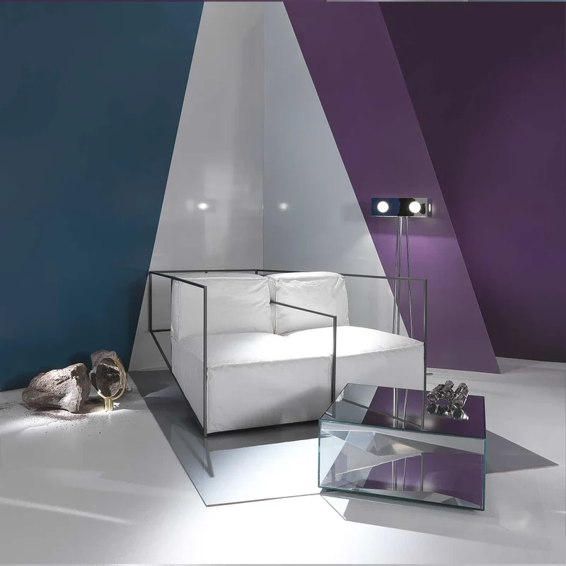 Metal Structure Two-Seater Sofa IXORB by Alessandro Zambelli