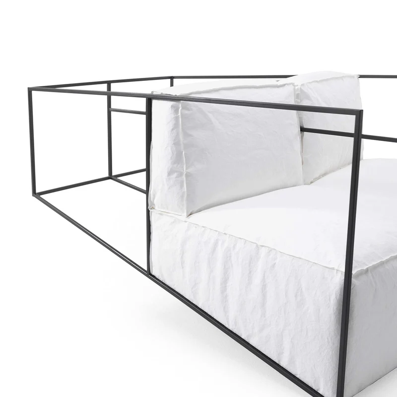Metal Structure Two-Seater Sofa IXORB by Alessandro Zambelli