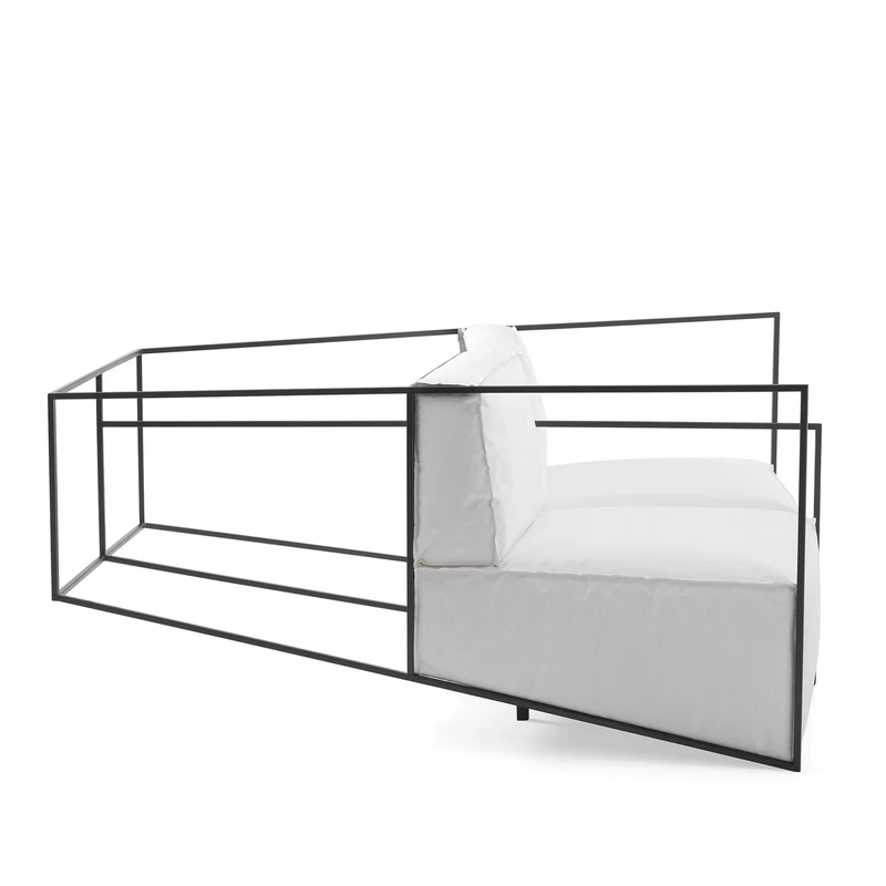 Metal Structure Two-Seater Sofa IXORB by Alessandro Zambelli