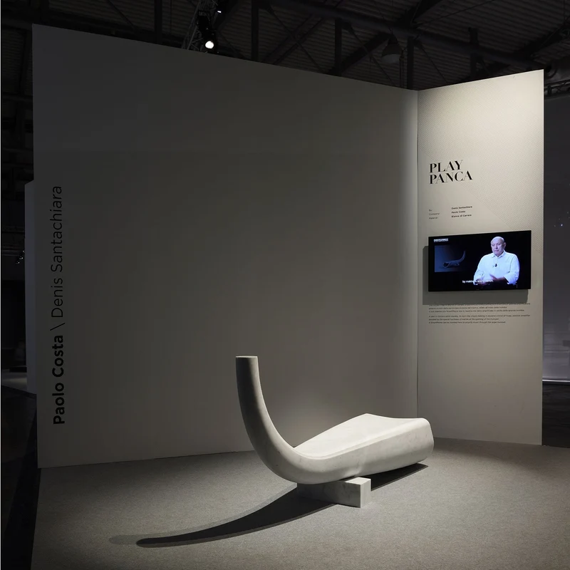 Marble Bench & Passive Amplifier PLAY PANCA by Denis Santachiara for Cyrcus Design