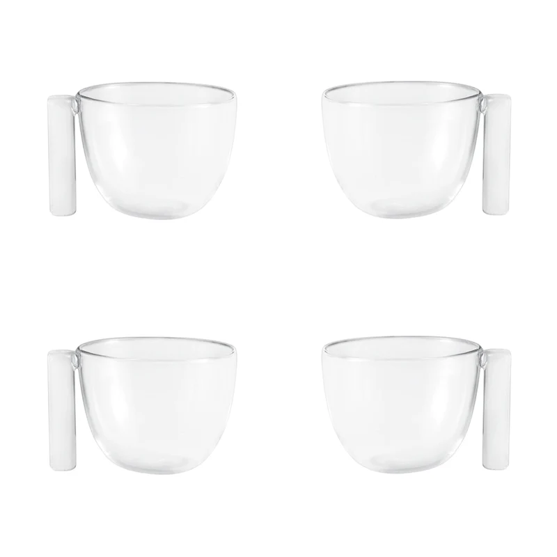 Blown Glass Cups THE WARM Transparent Set of Four by Neri & Hu for Paola C