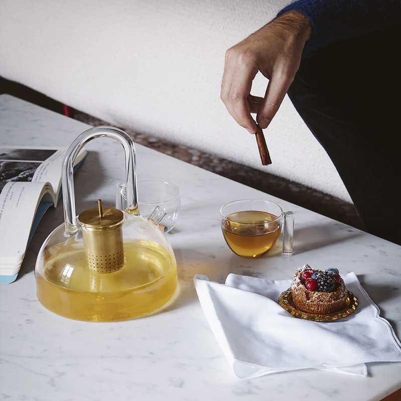 Blown Glass Cups THE WARM Transparent Set of Four by Neri & Hu for Paola C