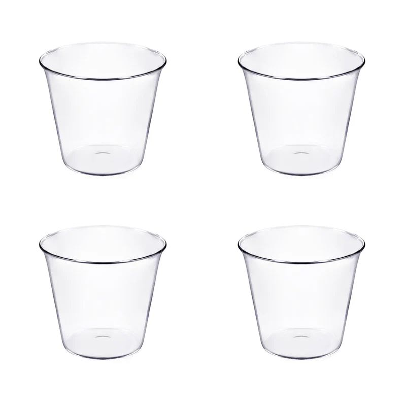 Blown Glass Water Glasses PLUME Set of Four by Aldo Cibic for Paola C
