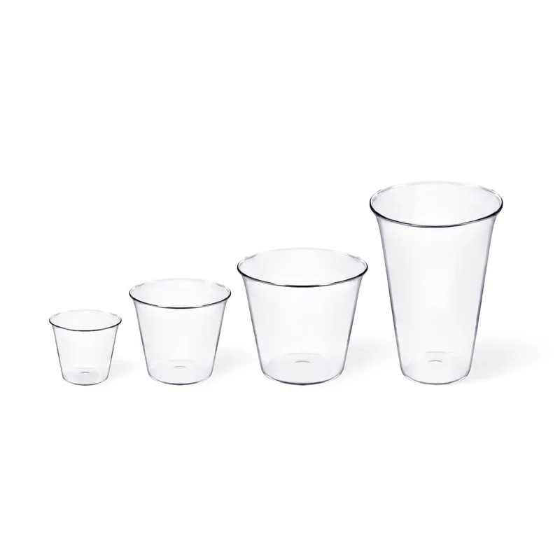 Blown Glass Water Glasses PLUME Set of Four by Aldo Cibic for Paola C