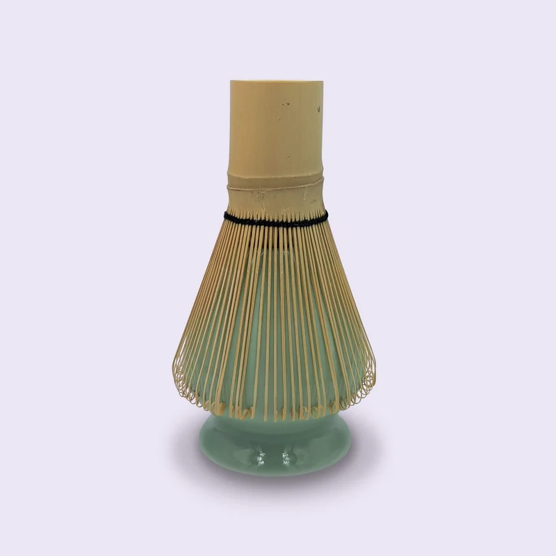 Matcha Besen Halter Kusenaoshi Grün aus Keramik