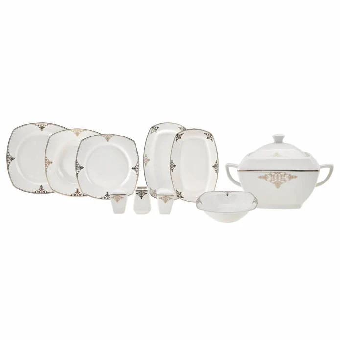 Karaca Milena Gold 60-teiliges Tafelservice für 12 Personen