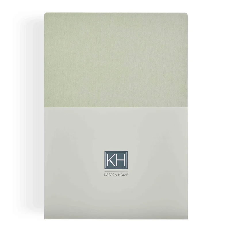 Karaca Home Jersey Spannbetlaken olivengrün 180x200 cm + 30 cm Öko-Tex zertifiziert