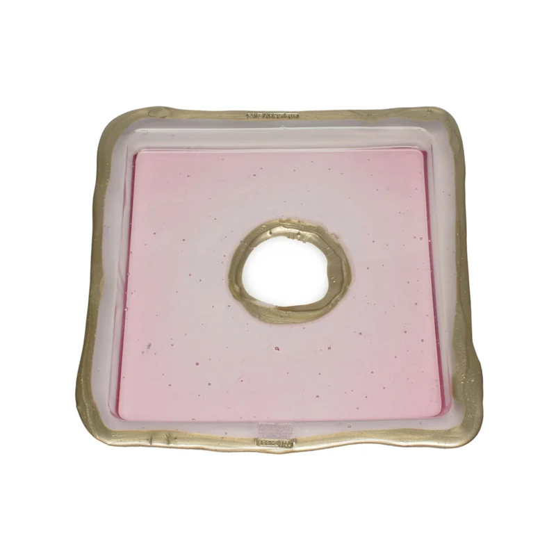 Resin Square Tray TRY-TRAY Rose Set of Three by Gaetano Pesce for Fish Design