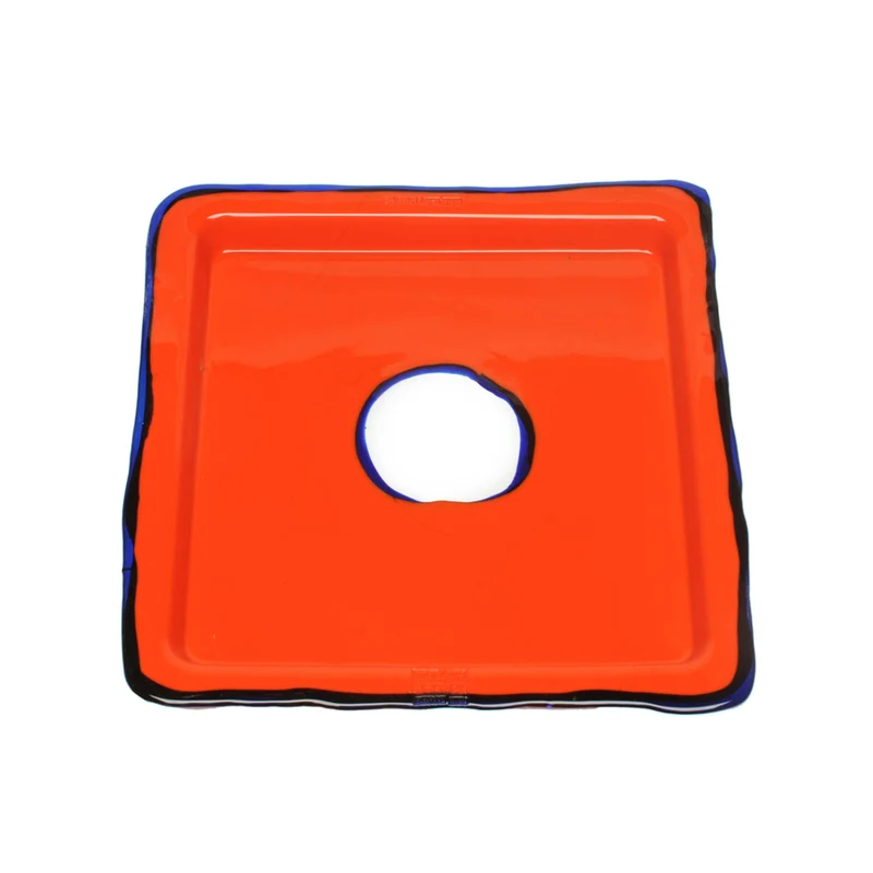 Resin Square Tray TRY-TRAY Orange Set of Three by Gaetano Pesce for Fish Design
