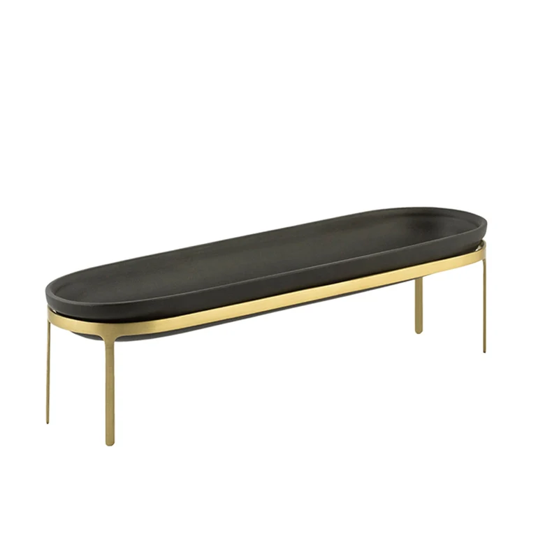 Oval Ceramic Bowl with Brass Base ALEXANDRIA by Jaime Hayon for Paola C