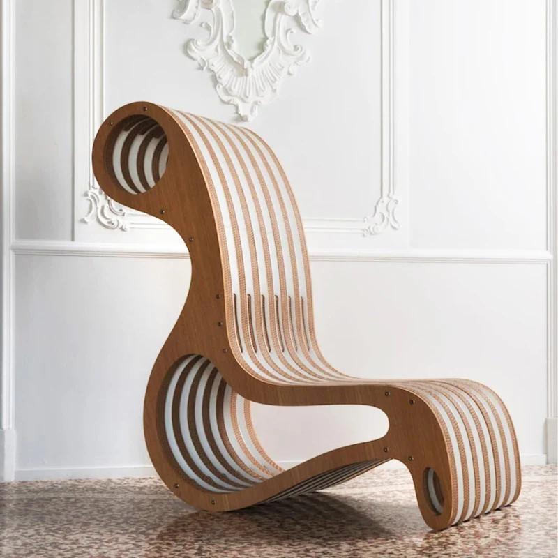 Cardboard and Wood Chaise Longue X2CHAIR