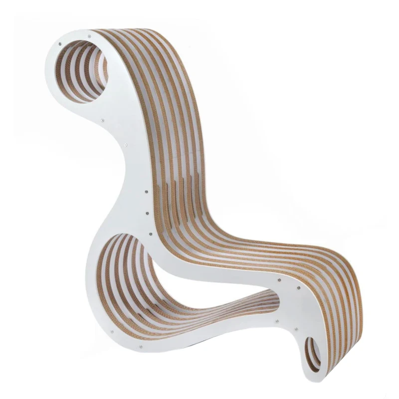 Cardboard and Wood Chaise Longue X2CHAIR